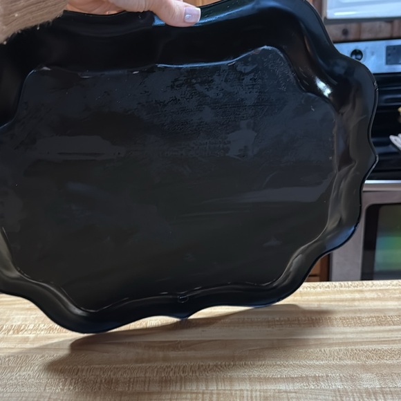 ***VINTAGE***hand-painted tin tray 18”x12” black background - Picture 5 of 7